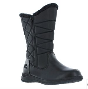 Womens Totes Edgen Black Quilted Winter Boots Size 8.5
